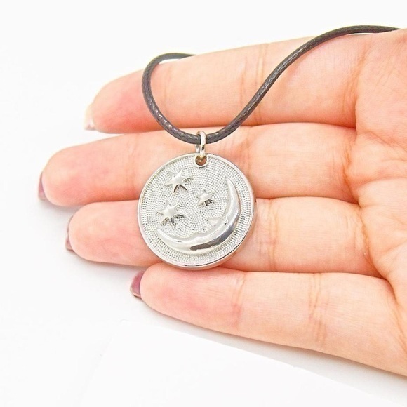 Boho Moon Coin Necklace - Picture 1 of 5